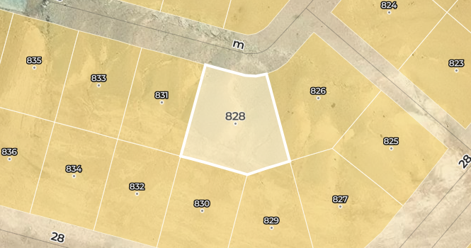 خريطة سهيل العقارية: عقار رقم  828 مخطط 3123 